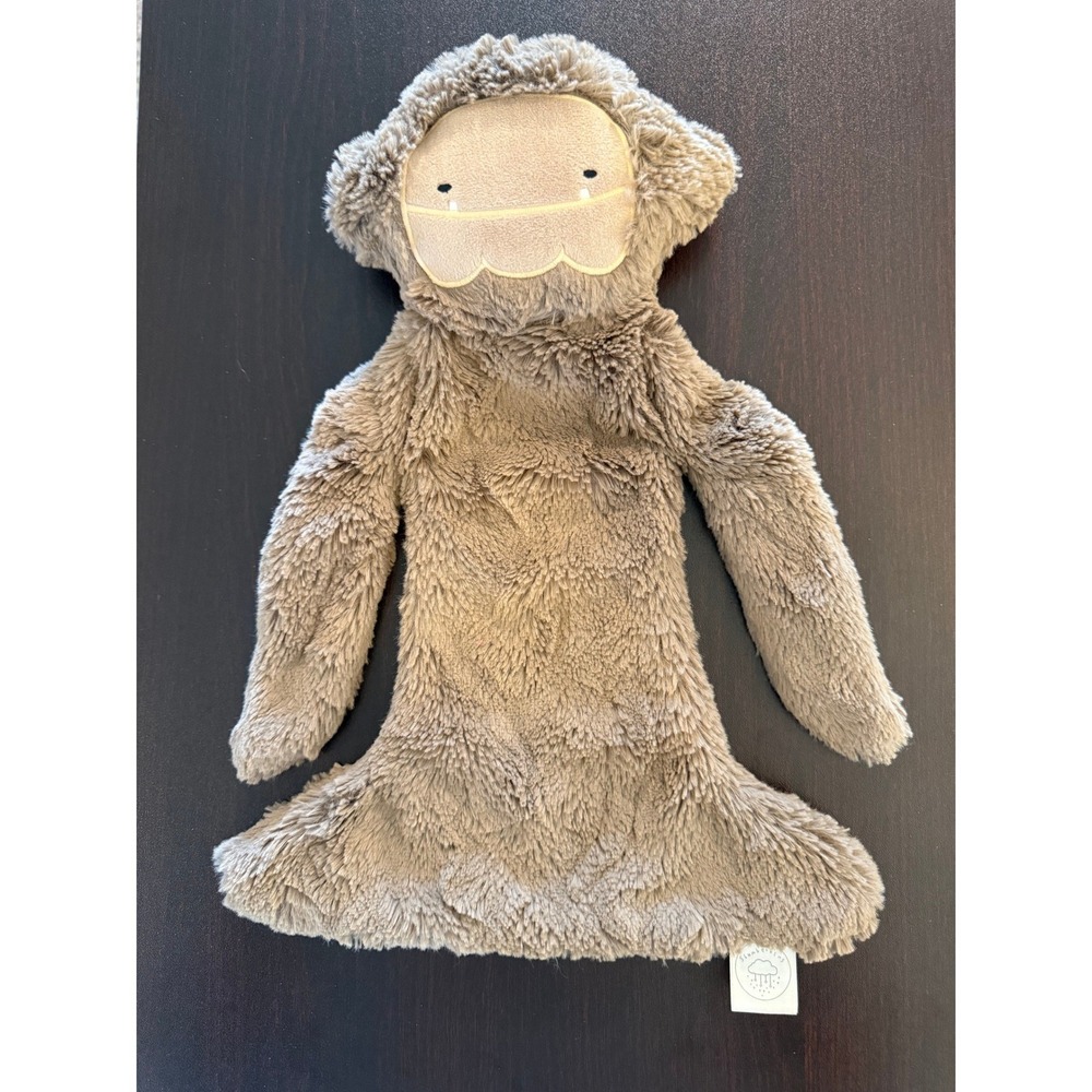 Slumberkins Bigfoot Snuggler Plush Tan Brown Excellent Unstuffed Flat Body Toy